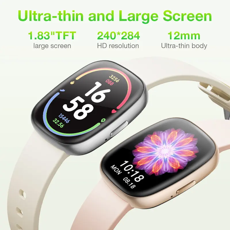 Aolon x Huafit S6 Jam Tangan Panggilan Bluetooth Pemantauan Olahraga Detak Jantung Oksigen Darah Smartwatch 0