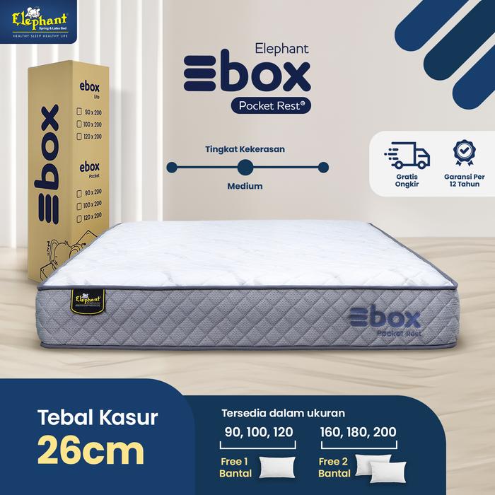 Promo Elephant Ebox PocketRest Pocket Spring In A Box - 90 Cicil 0% 3x ...
