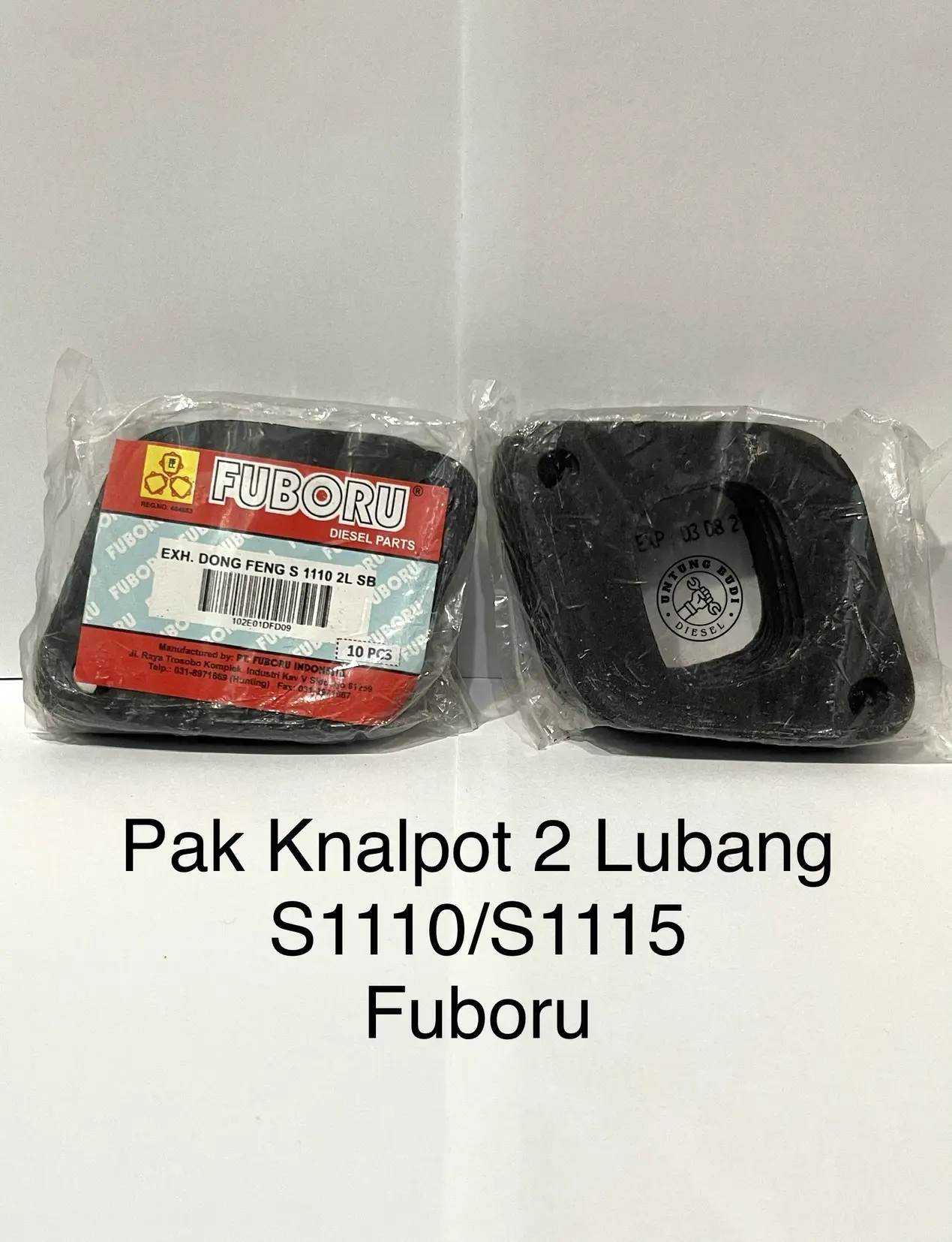 Gasket Exhaust ZH1110 ZH1115 Fuboru Pak Knalpot 2 Lubang Paking Kenalpot Deksel Seal Diesel DongFeng JiangDong 20 24HP