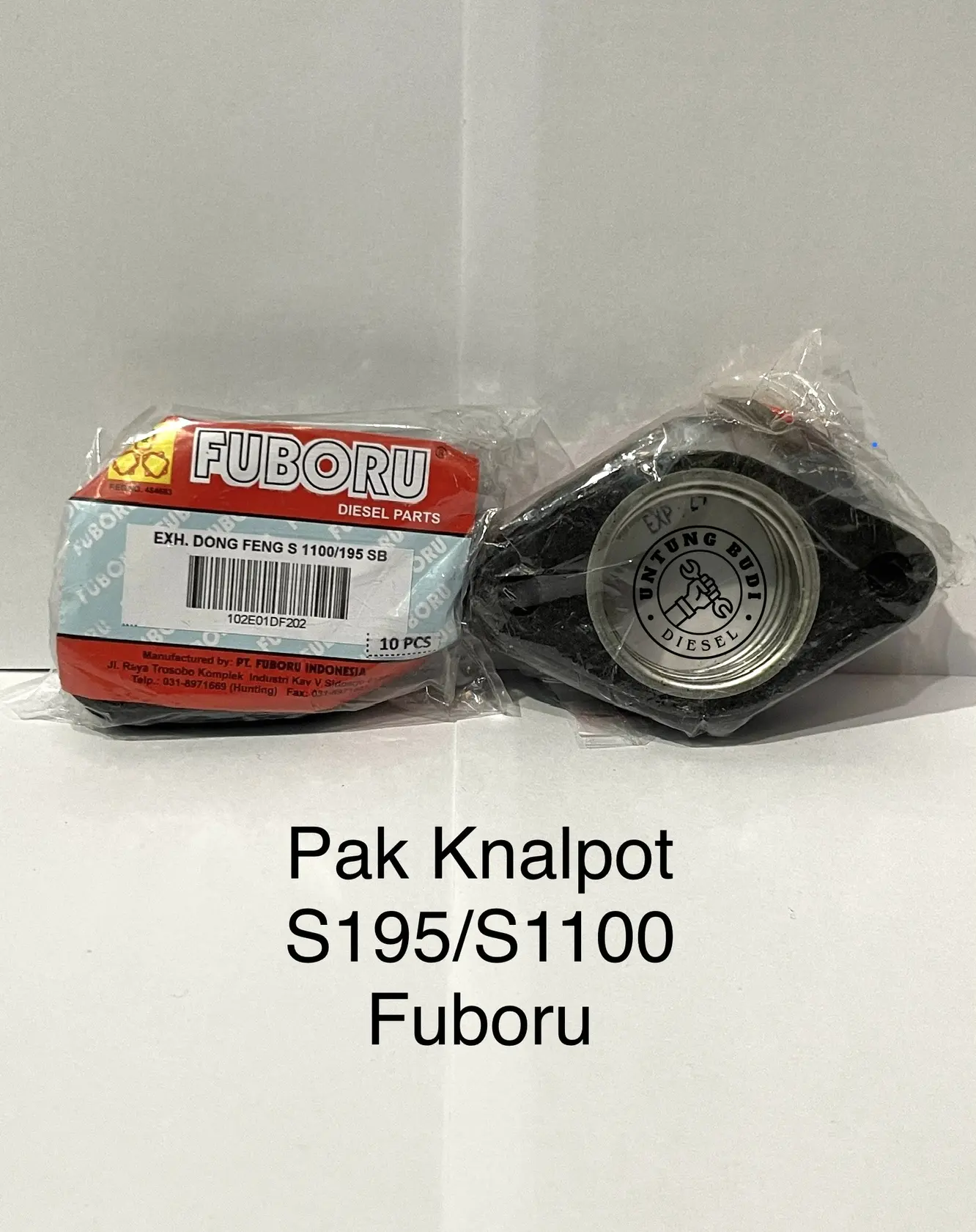 Gasket Exhaust S195 S1100 Fuboru Pak Knalpot 2 Lubang Paking Kenalpot Deksel Seal Diesel 12 16HP