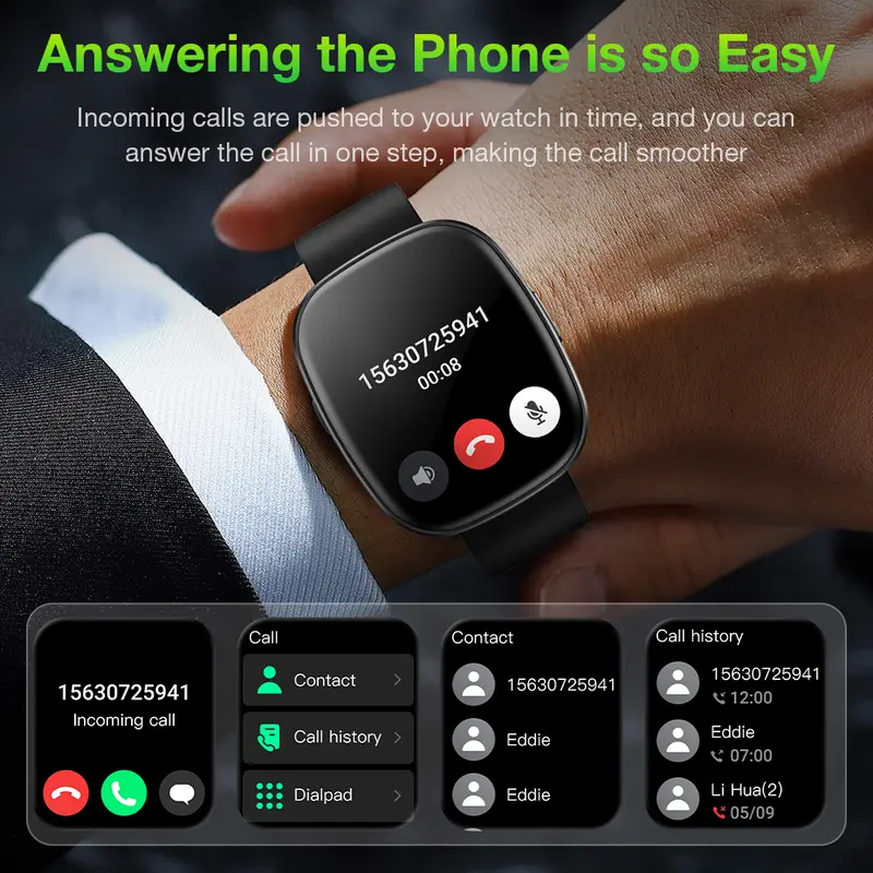 Aolon x Huafit S6 Jam Tangan Panggilan Bluetooth Pemantauan Olahraga Detak Jantung Oksigen Darah Smartwatch 1