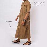 Gambar Jubah Gamis Pria Lengan Pendek Abu Bakar Original by Hawari dari Baju Berkah Store Kota Tangerang Selatan 5 Tokopedia