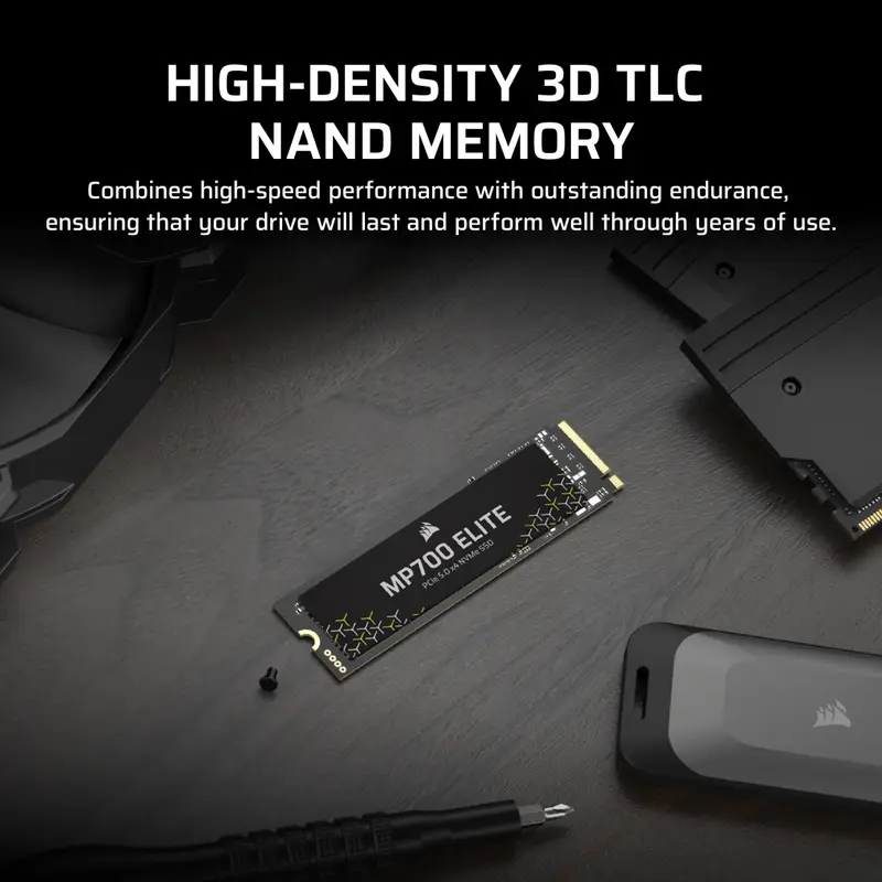 CORSAIR MP700 ELITE 1TB PCIe 5.0 (Gen 5) x4 NVMe M.2 SSD 2