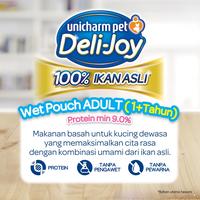 Gambar Deli-Joy Makanan Kucing Basah Pouch Adult Tuna Topping Teri 60g dari UNICHARM PET SHOP Kab. Tangerang 3 Tokopedia