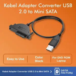Kabel Adapter Converter USB 2.0 to Mini SATA untuk Laptop CD / DVD R