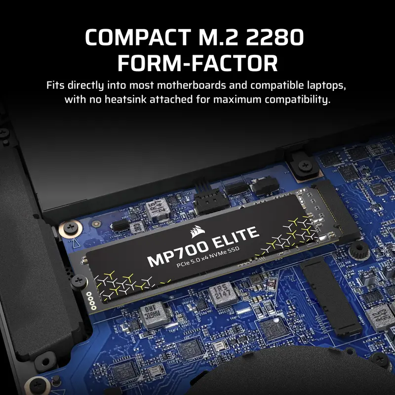 CORSAIR MP700 ELITE 1TB PCIe 5.0 (Gen 5) x4 NVMe M.2 SSD 1