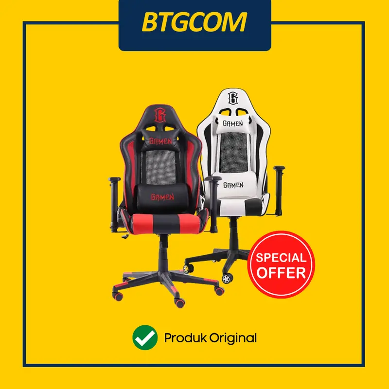 GAMEN AESIR KURSI GAMING CHAIR ERGONOMIS KUALITAS PREMIUM