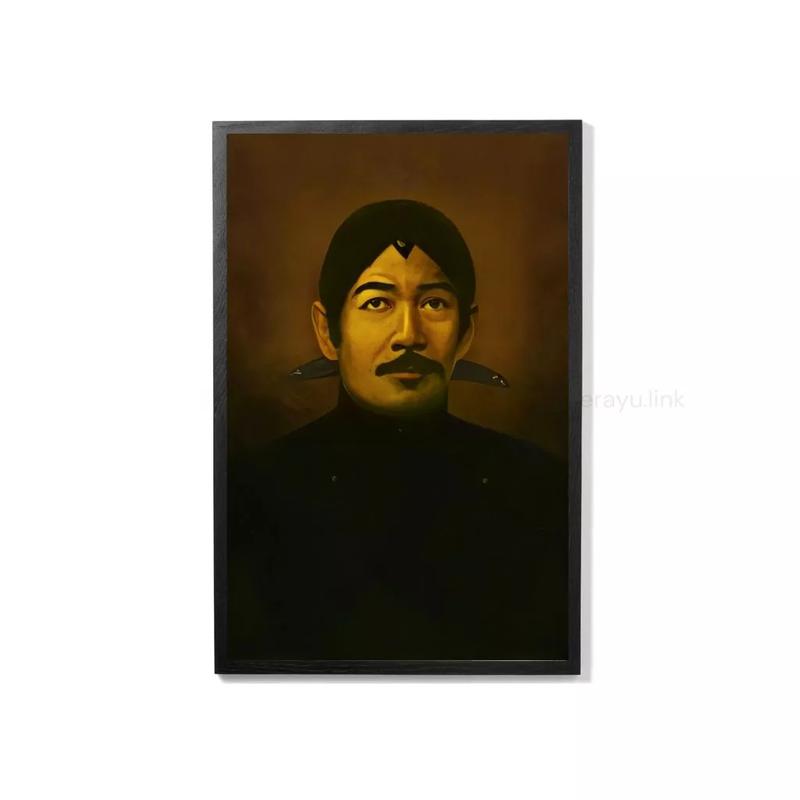 Lukisan Cetak Panembahan Senopati Raja Mataram Islam Frame Kayu - Shop ...