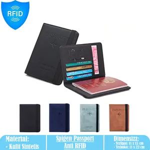 Dompet Pasport Dokumen Anti RFID Bahan Kulit Tas Bag Spigen Passport Travel  Organizer Wallet Card