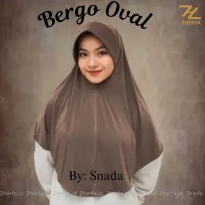 Zherfa Hijab Instan Bergo Sport Oval Size L Kerudung Polos  Daily Dan Sekolah By Snada Hijab