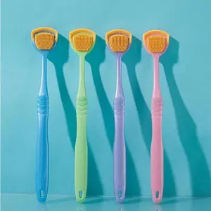 Pembersih Lidah Lembut Sikat Lidah Melawan Nafas Bau Gagang Anti Slip WMO YUMGDI20