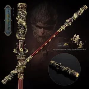 TOYA SAKTI TONGKAT GOKONG Pajangan Aksesoris 1 Meter Black Myth Sun Wukong Game Toya Sakti - GOLD