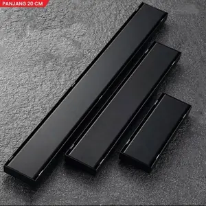 Smart Floor Drain Hitam Lubang Samping Panjang 20/30/40/60/80/100 cm Stainless Sus 304/Saringan Got Kamar Mandi