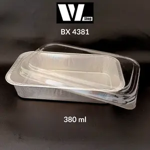 [10pcs] BX-4381 Aluminium Tray Dimsum 380ml / BX4381 Alumunium Foil 380 ml / Alu Tray Mentai Dimsum Food