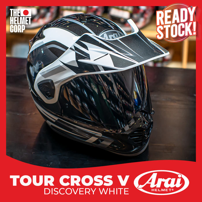 Jual ARAI HELM TOUR CROSS V DISCOVERY WHITE ADVANTURE TOURING