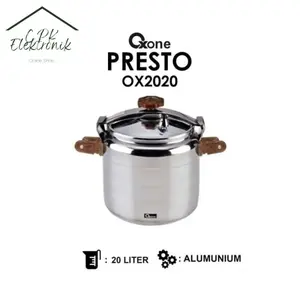 Presto Alumunium Oxone OX-2020 Pegangan Kayu Kapasitas 20 Liter