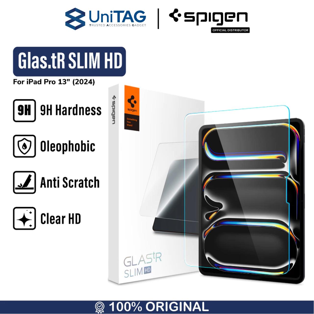 Spigen iPad Pro 13" (2024) Tempered Glass 1 Pack Glas.tR SLIM HD - Transparency AGL07792-1