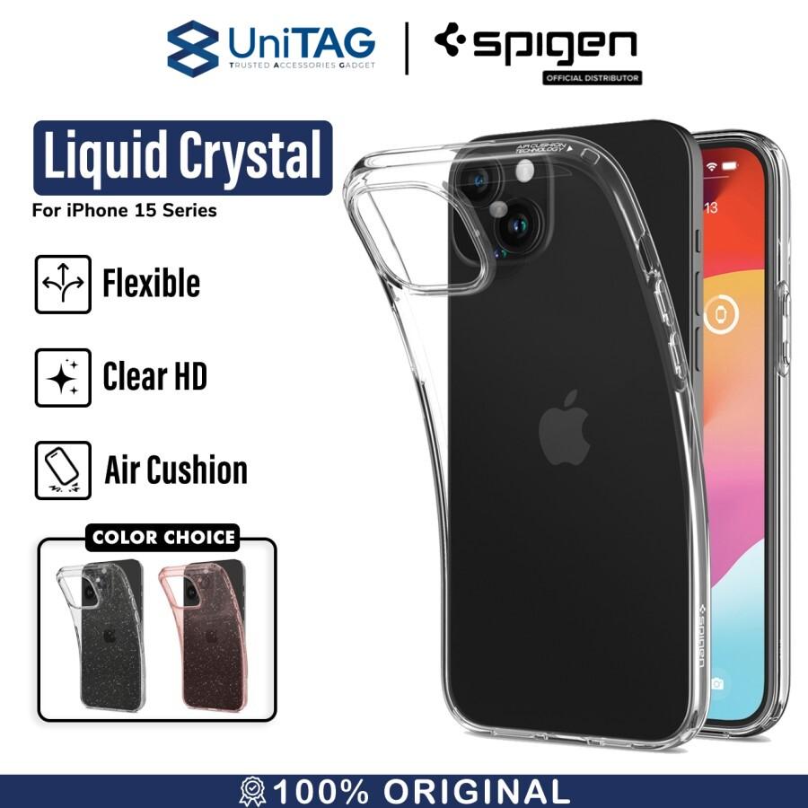 Spigen iPhone 15 Plus Case Liquid Crystal Glitter - Crystal Quartz ACS06648