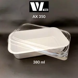 [10pcs] AX-350 Aluminium Tray Dimsum 380ml / Alumunium Foil AX350 / Alu Tray Kotak Dimsum Mentai 380 ml Food