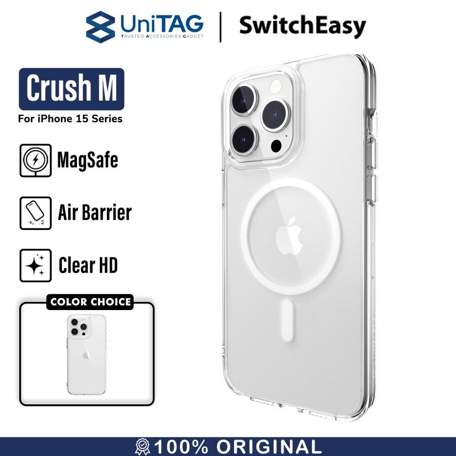 Case iPhone 15 Pro Max Plus SwitchEasy Crush MagSafe Clear Slim Casing