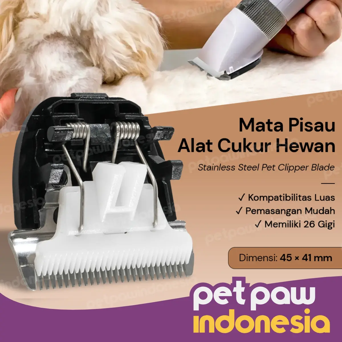 Mata Pisau Alat Cukur Bulu Anjing Kucing Hewan Stainless Steel Pet Clipper Blade