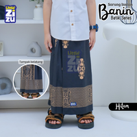 Gambar Little Zizu - Sarung Anak Instan Batik Motif Sarwon Sarung Banin Bahan Katun Mikro Karet Elastis Pinggang - Hitam, S dari Little Zizu Kota Depok 3 Tokopedia