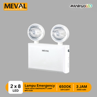 Gambar Lampu Emergency Compact Twin Head 2x4W, Putih dari MEVAL ID Kota Tangerang 1 Tokopedia