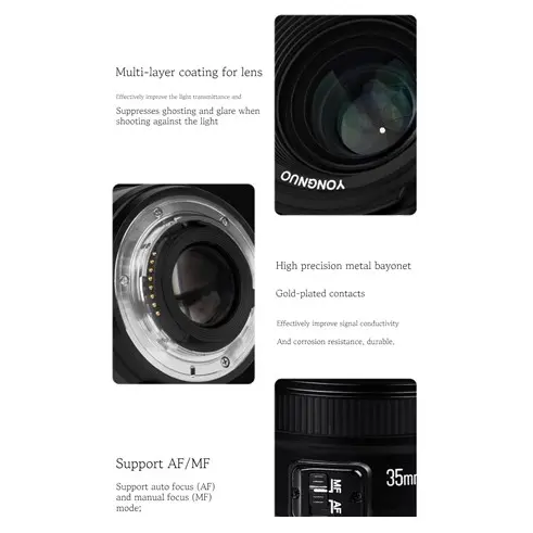Lensa Wide Yongnuo YN35mm F2 For Canon - Lens Fix YN 35MM 2
