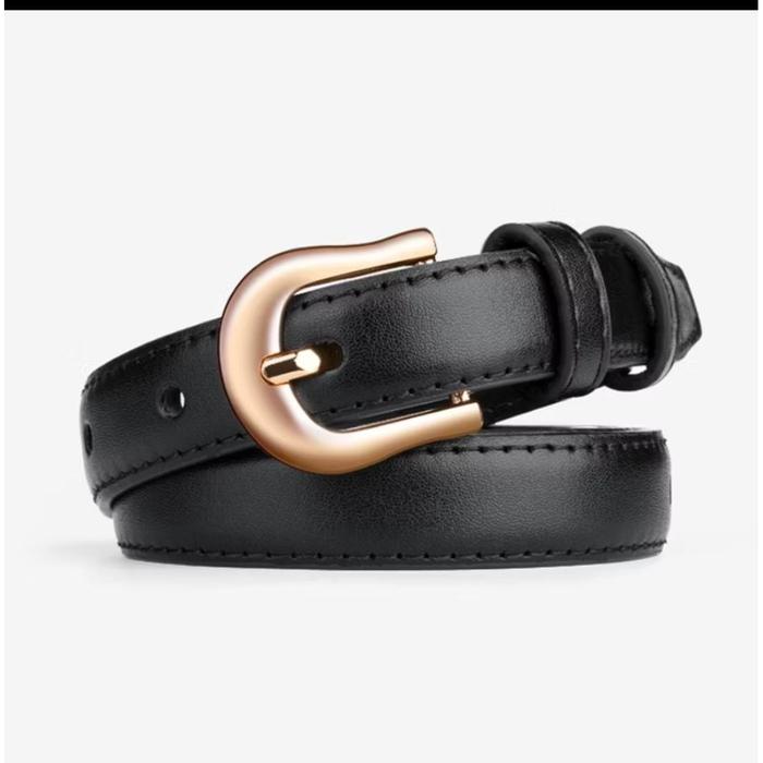 Gambar Gesper Ikat pinggang Belt wanita Vintage Bahan PU kulit tebal - Hitam dari NHM Online Kota Bekasi 5 Tokopedia