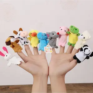 Boneka Jari Tangan bentuk Hewan Finger Puppet Animal Isi 10 Mainan Edukasi