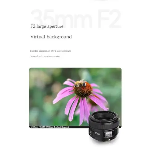Lensa Wide Yongnuo YN35mm F2 For Canon - Lens Fix YN 35MM 3