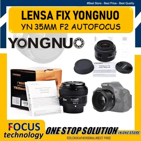 Lensa Wide Yongnuo YN35mm F2 For Canon - Lens Fix YN 35MM 0