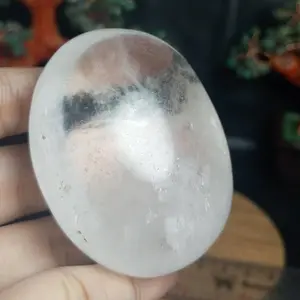 Natural Clear Quartz Palm (9) batu asli alam