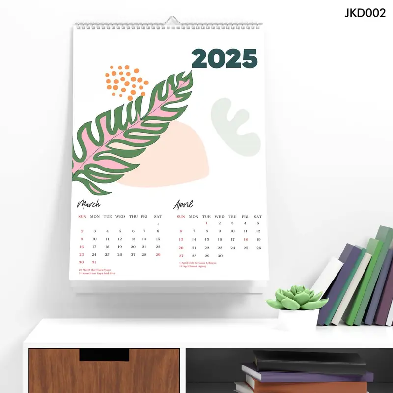 Kalender 2025 Lengkap Kalender Dinding 2025 Aesthetic Gantung Ilustrasion Lukisan Bunga Hiasan Ruangan Kamar 2
