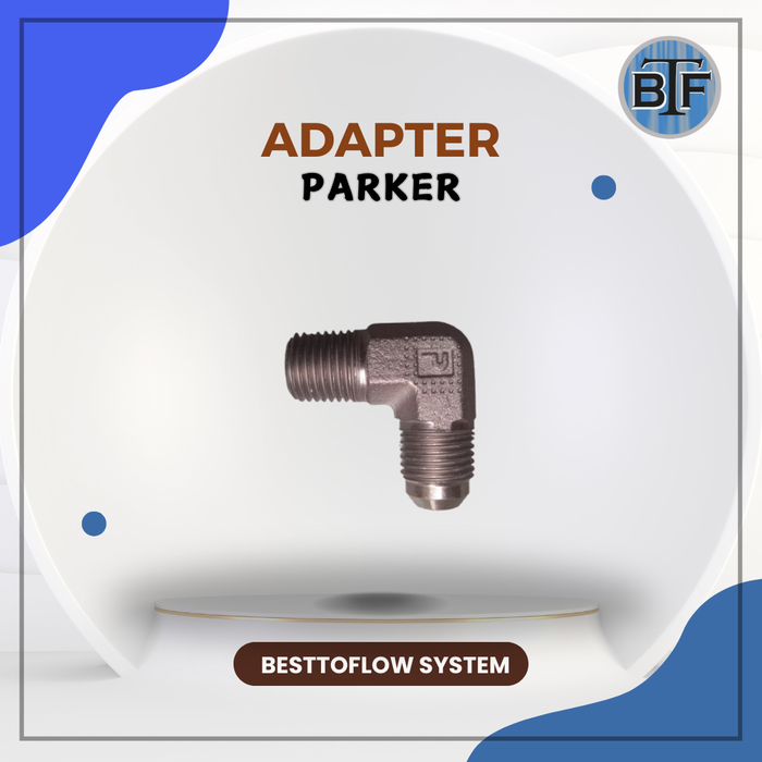 Gambar Parker 8 CTX-S Hydraulic Hose Adapter / Connector Elbow 90 Male 1/2 JIC x 1/2 NPT dari besttoflowsystem Kota Tangerang Tokopedia