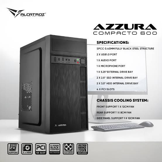 Casing PC Alcatroz Azzura Compacto 600 m-Atx with PSU Voltro - Shop ...