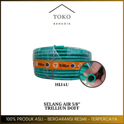 Selang Air 5/8 " Inch DOFF Trilliun (Per Meter) Hijau Selang Taman Keran PVC
