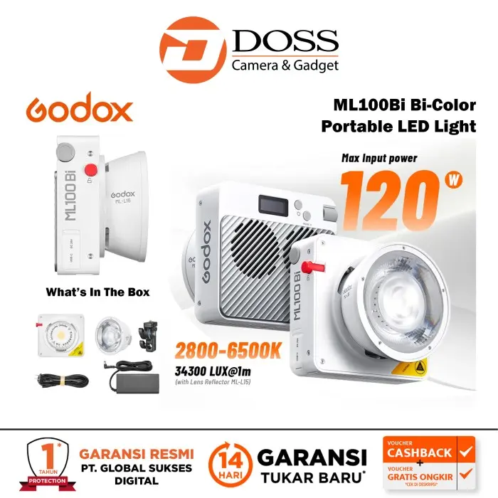 Godox ML100Bi Bi-Color Portable LED Light