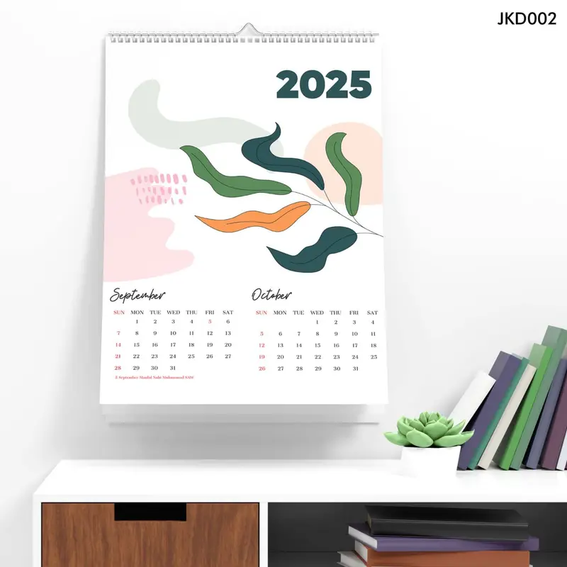Kalender 2025 Lengkap Kalender Dinding 2025 Aesthetic Gantung Ilustrasion Lukisan Bunga Hiasan Ruangan Kamar 5