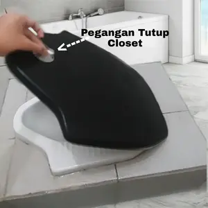 Tutup closet penutup WC jongkok bahan fiber berserat pencegah tikus keluar dari lubang WC