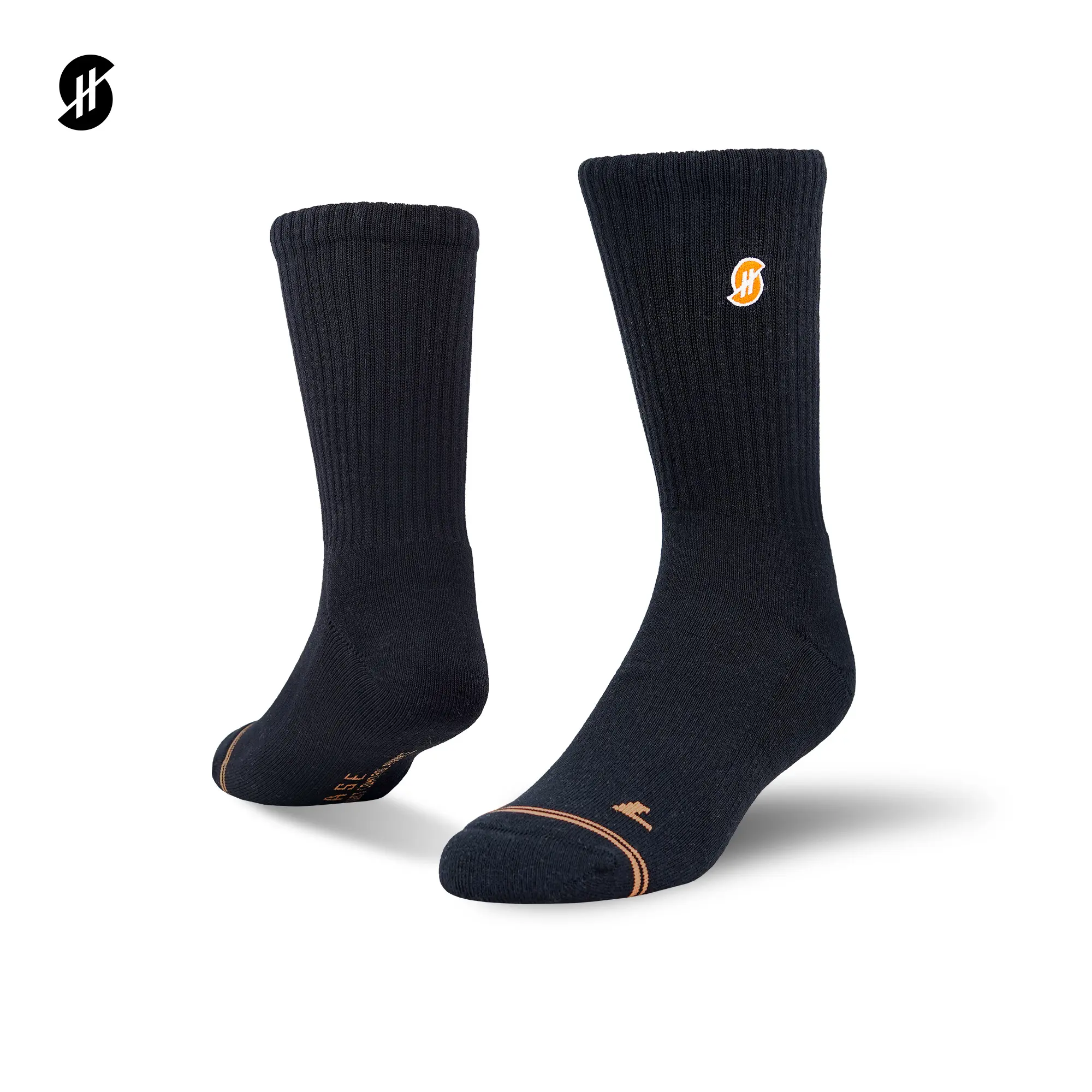 Stayhoops - Kaos Kaki Olahraga dan Fashion - Plain Black Performance
