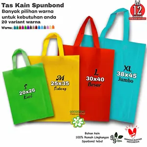 Lusinan Tas Kain Spunbond Goodiebag Kantong Belanja Hampers Hantaran Hadiah Snack Kado Ultah Anak