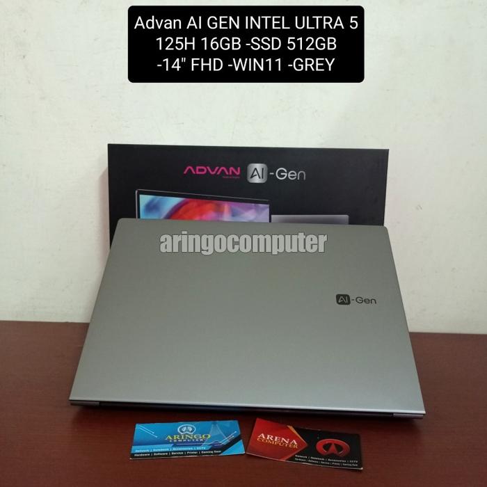 Gambar Laptop Advan AI GEN INTEL ULTRA 5 125H 16GB -SSD 512GB -14" FHD -WIN11 -GREY dari Aringo Computer Samarinda Kota Samarinda Tokopedia