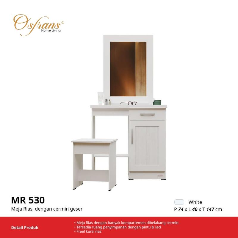 Lunar Meja Rias Pintu Sleding Sliding MR 530 HARGA PABRIK 4