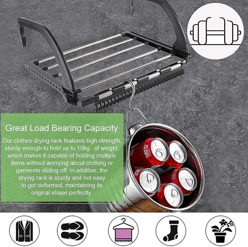 Rak Gantungan Jemuran Handuk Baju Drying Rack Stainless Steel 4