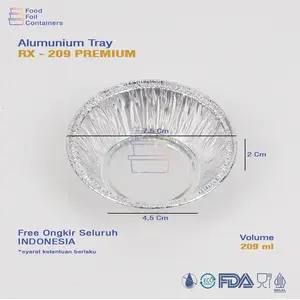 alumunium foil cup RX 209 / kue pie / egg tart 20 pcs