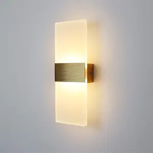 Lampu Dinding Hias LED Akrilik Minimalis untuk Kamar Tidur (Indoor Warm White Wall Lamp)