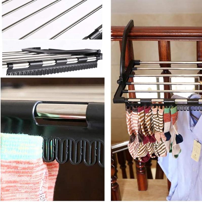 Rak Gantungan Jemuran Handuk Baju Drying Rack Stainless Steel 5