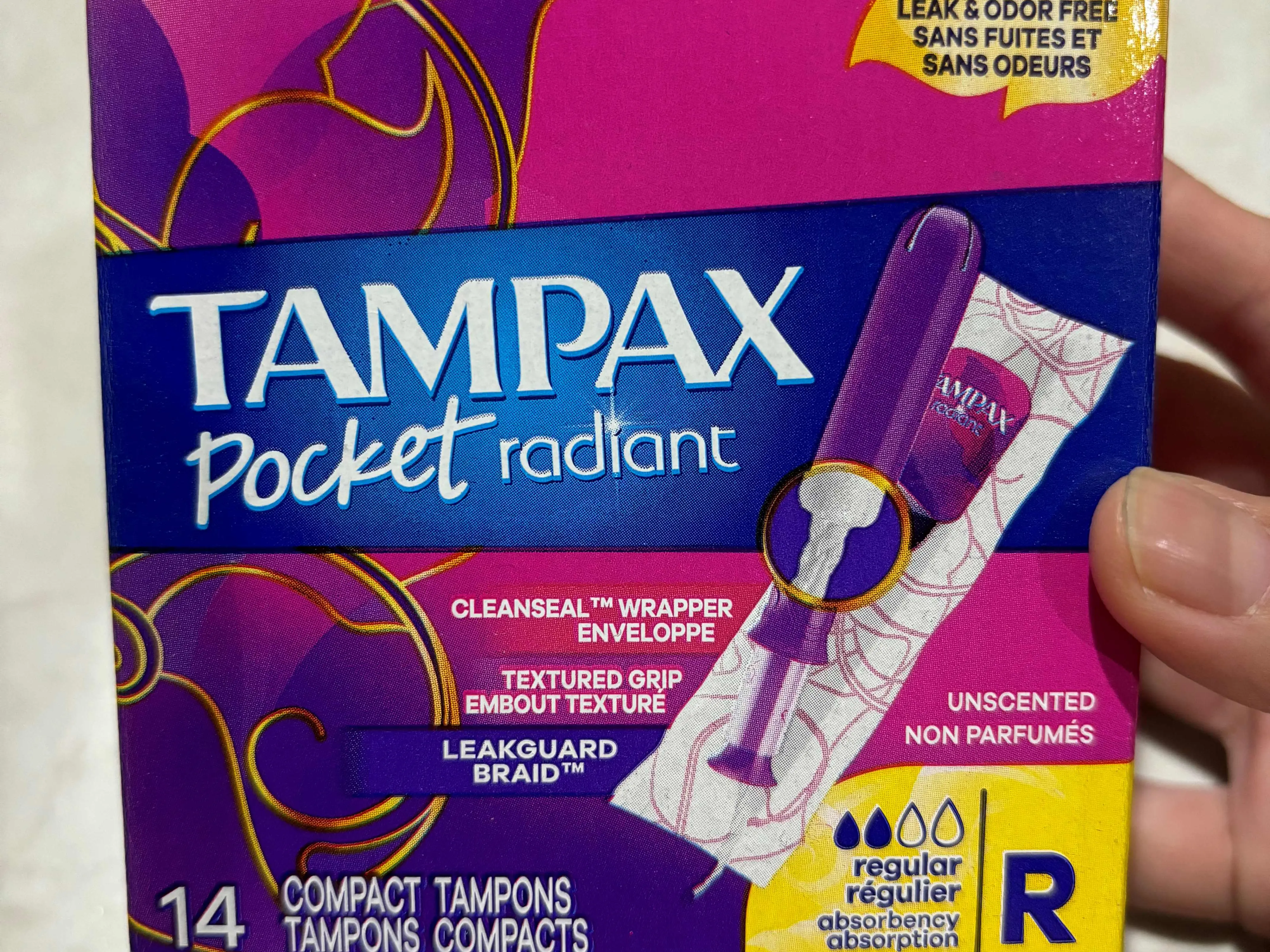 TAMPAX Pocket Radiant Regular / Super (Compact Tampons) 14s