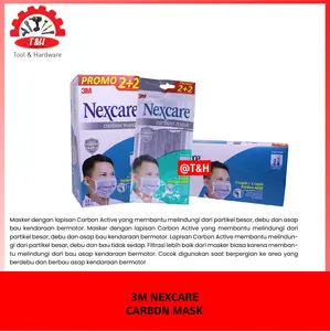 3M Nexcare Extra Carbon Masker 4 Ply / Makser 3M Nexcare 1 Box